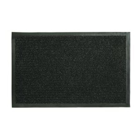 Planon 18 x 28 in. Dual Rib Floor Door Mat, Black PL2669382